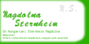 magdolna sternheim business card